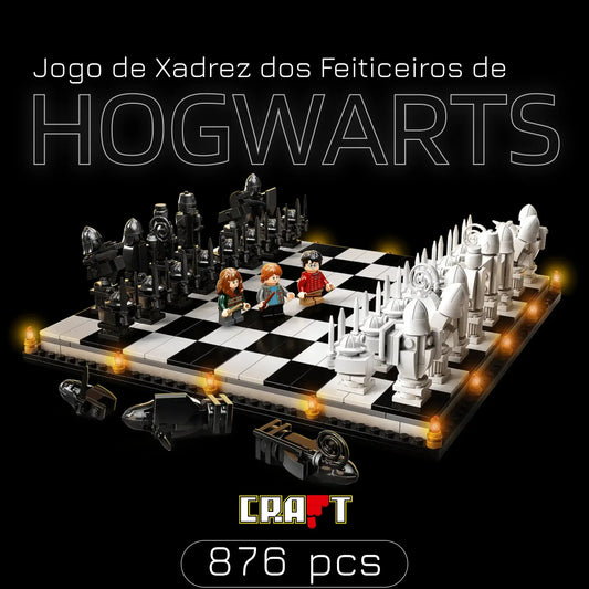 Jogo de Xadrez dos Feiticeiros de Hogwarts - Harry Potter (876 peças)