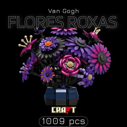Buquê Flores Roxas Van Gogh (1009 peças)